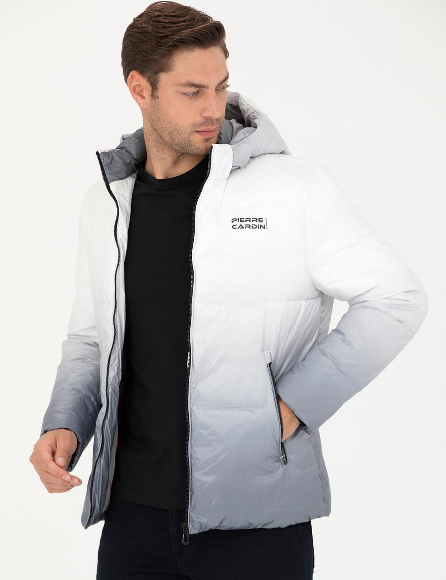 Gri Kapüşonlu Spor Mont