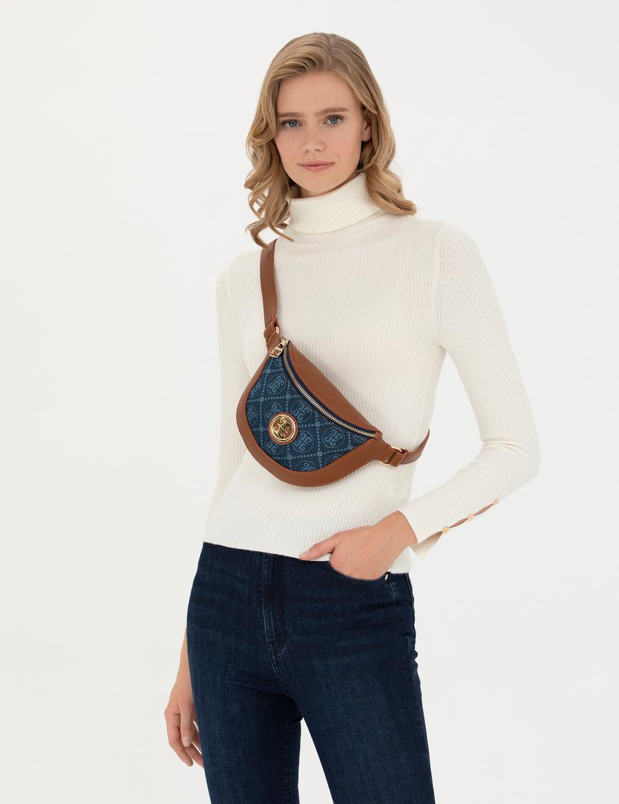 Lacivert Bel Çantası