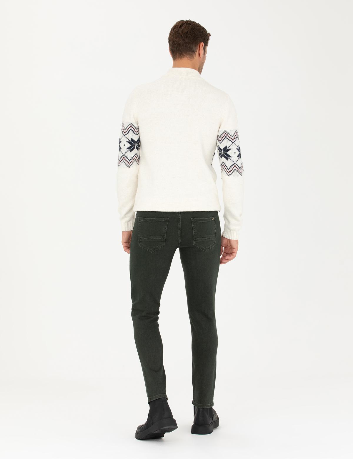 Yeşil Slim Fit Jean Pantolon - 50278203042