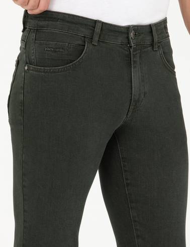 Yeşil Slim Fit Jean Pantolon