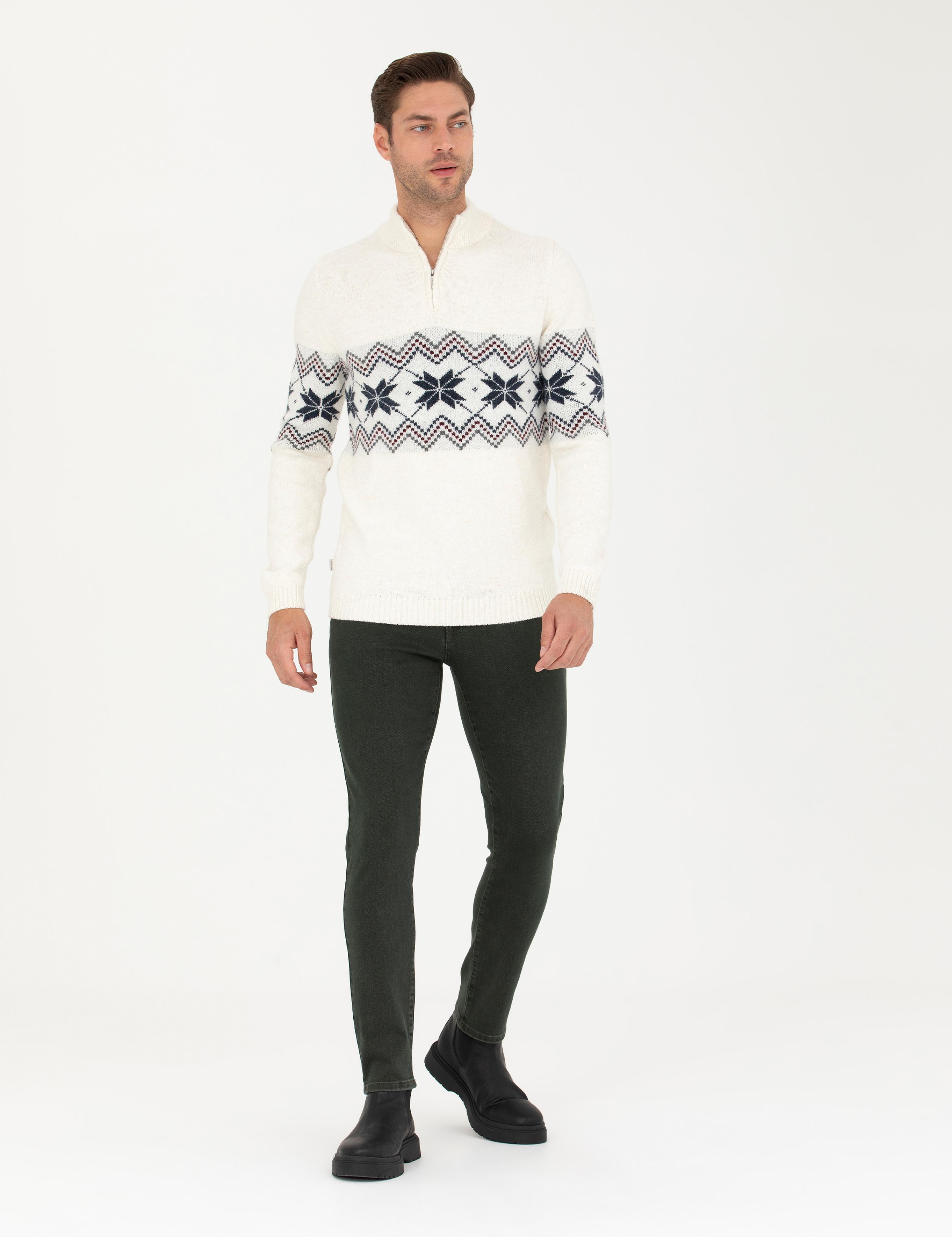 Yeşil Slim Fit Jean Pantolon