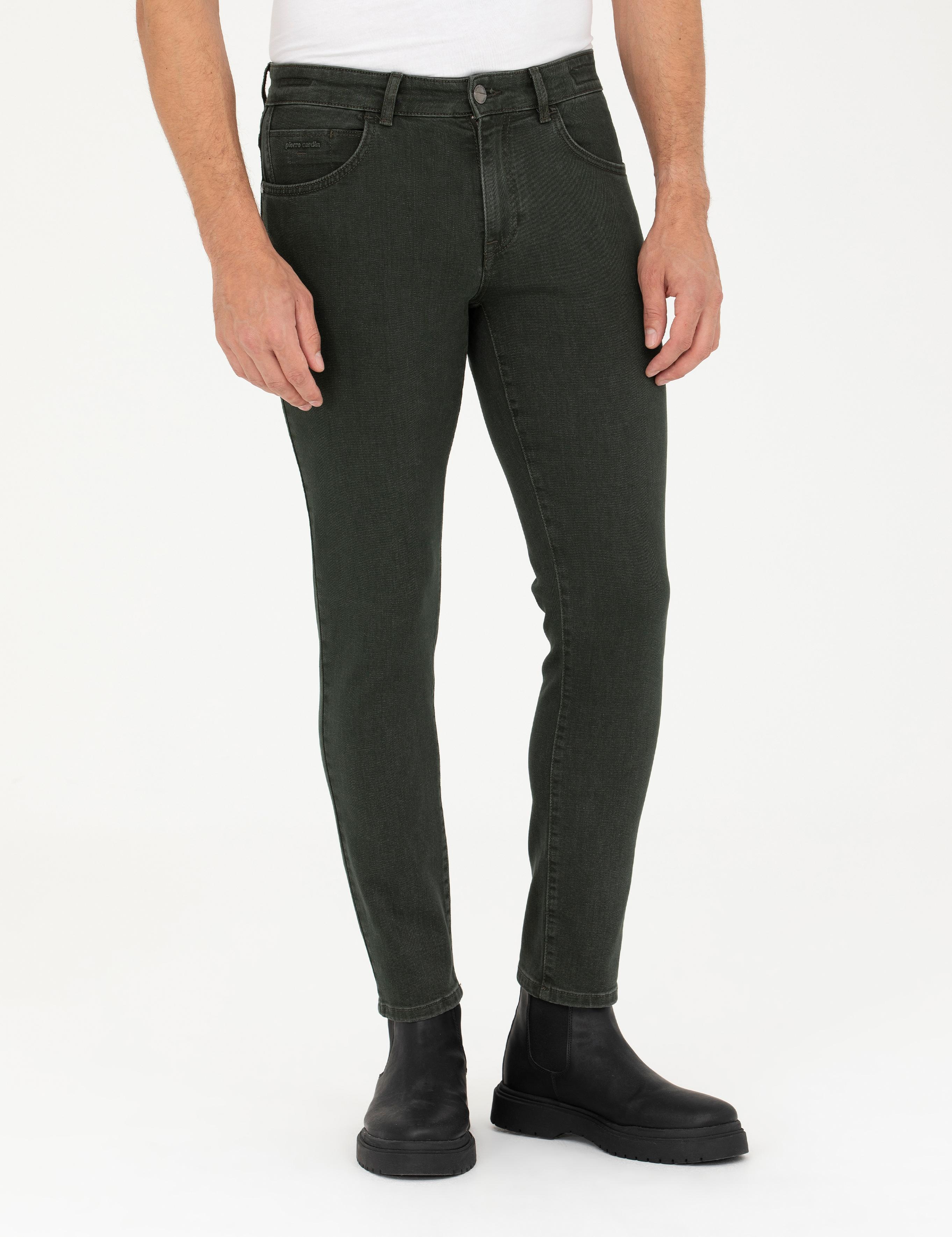 Yeşil Slim Fit Jean Pantolon