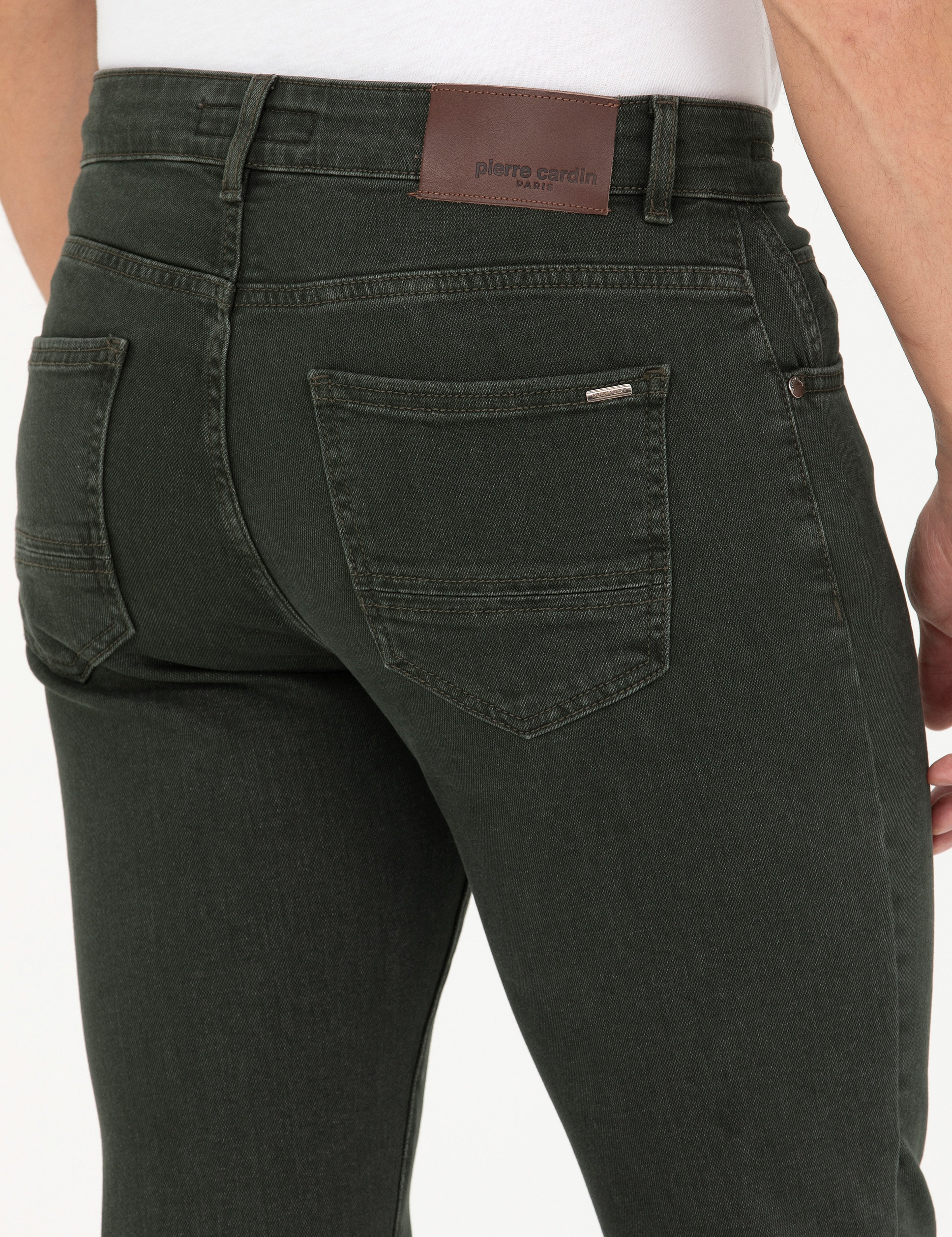 Yeşil Slim Fit Jean Pantolon - Image 7
