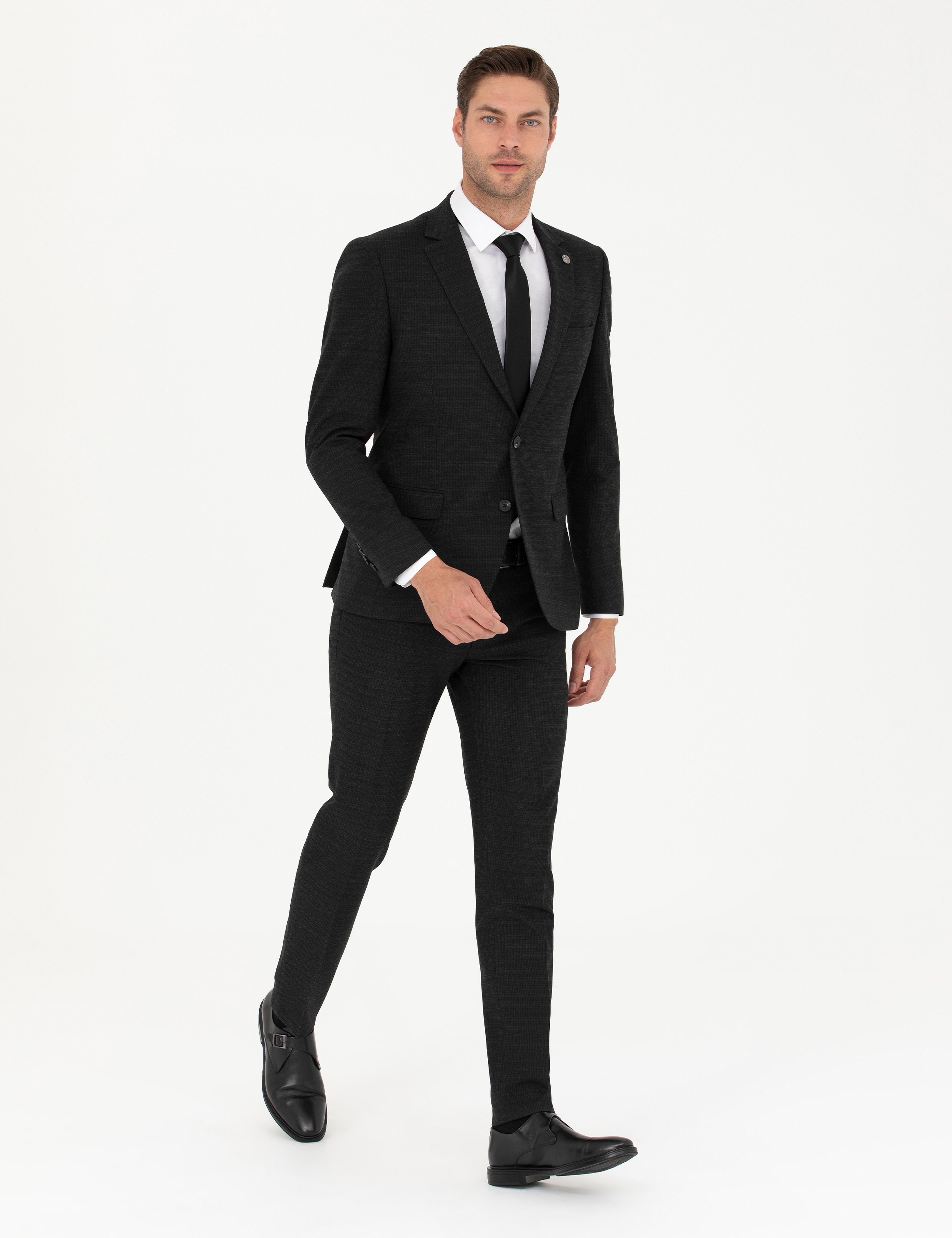 Antrasit Extra Slim Fit Takım Elbise - Image 3