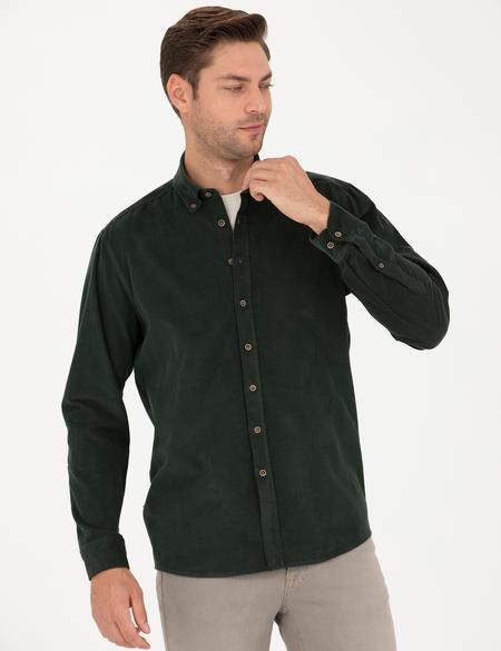 Haki Regular Fit Uzun Kollu Gömlek - 50274112037