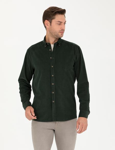 Haki Regular Fit Uzun Kollu Gömlek - 50274112037