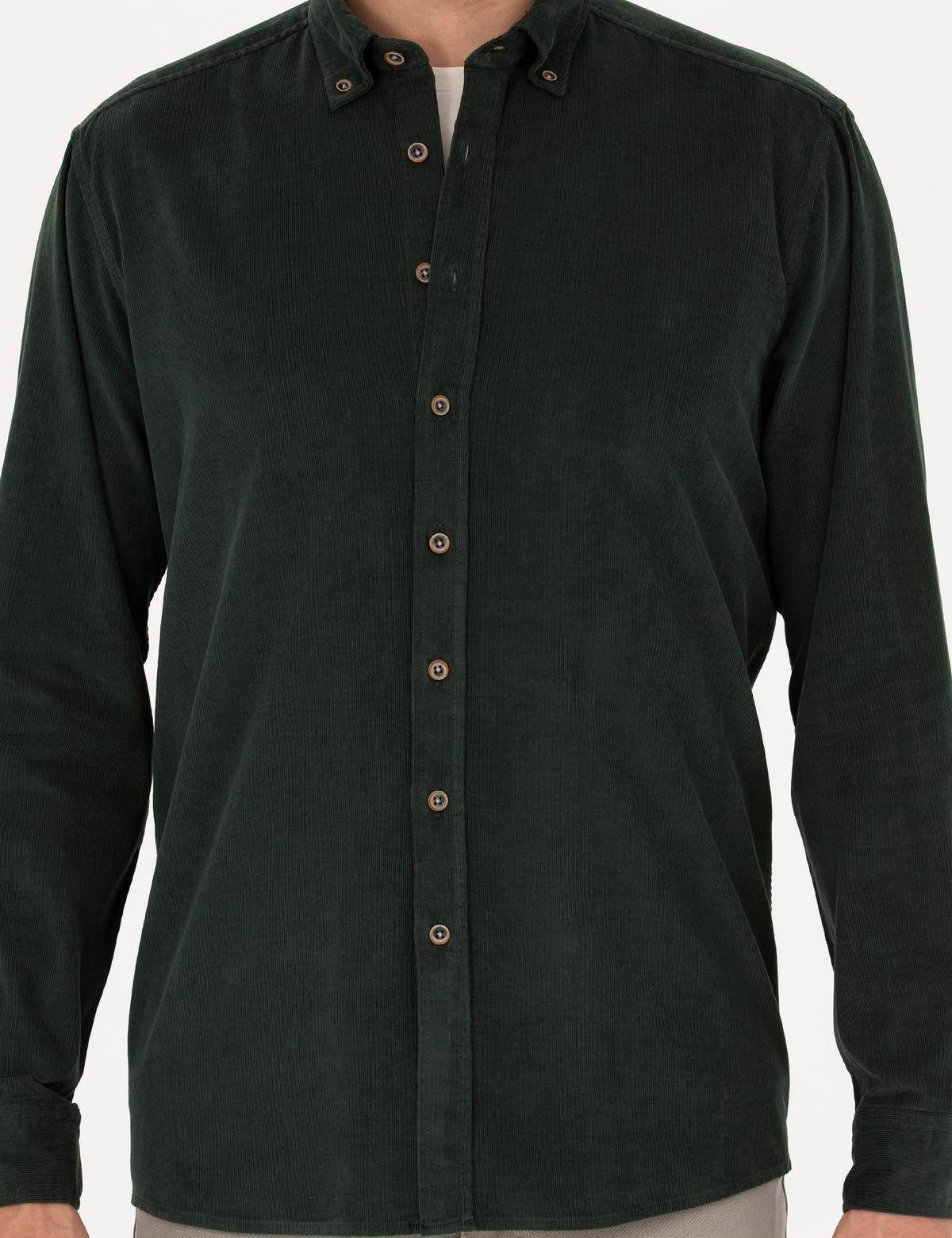 Haki Regular Fit Uzun Kollu Gömlek - 50274112037