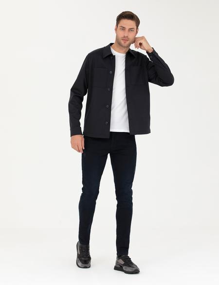 Lacivert Regular Fit Gömlek Ceket - 50287473038