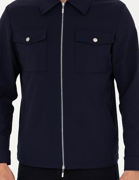 Lacivert Regular Fit Fermuarlı Ceket - 50287493038