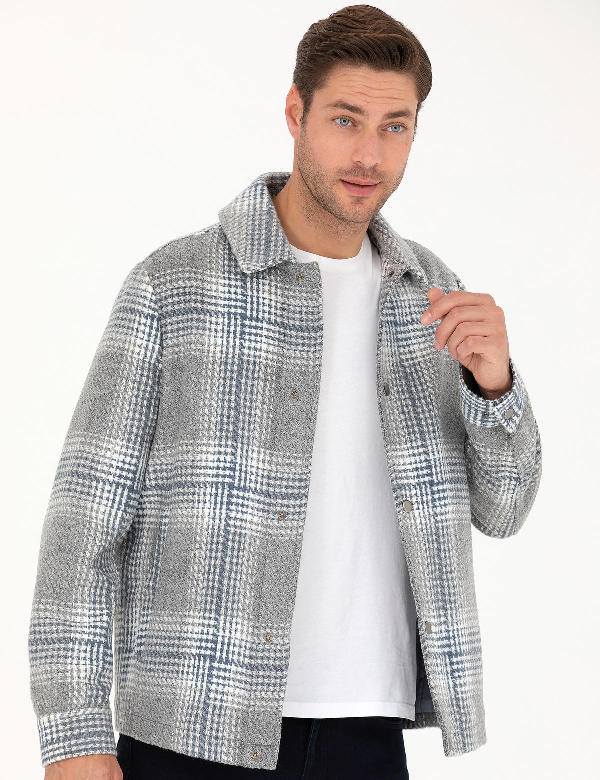 Lacivert Kaşe Mont - 50283843032