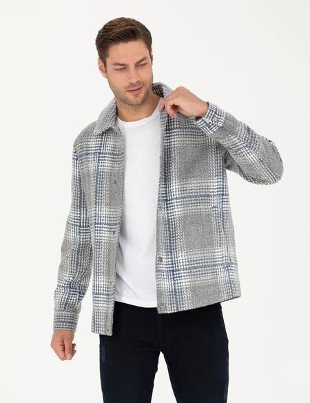 Lacivert Kaşe Mont - 50283843032