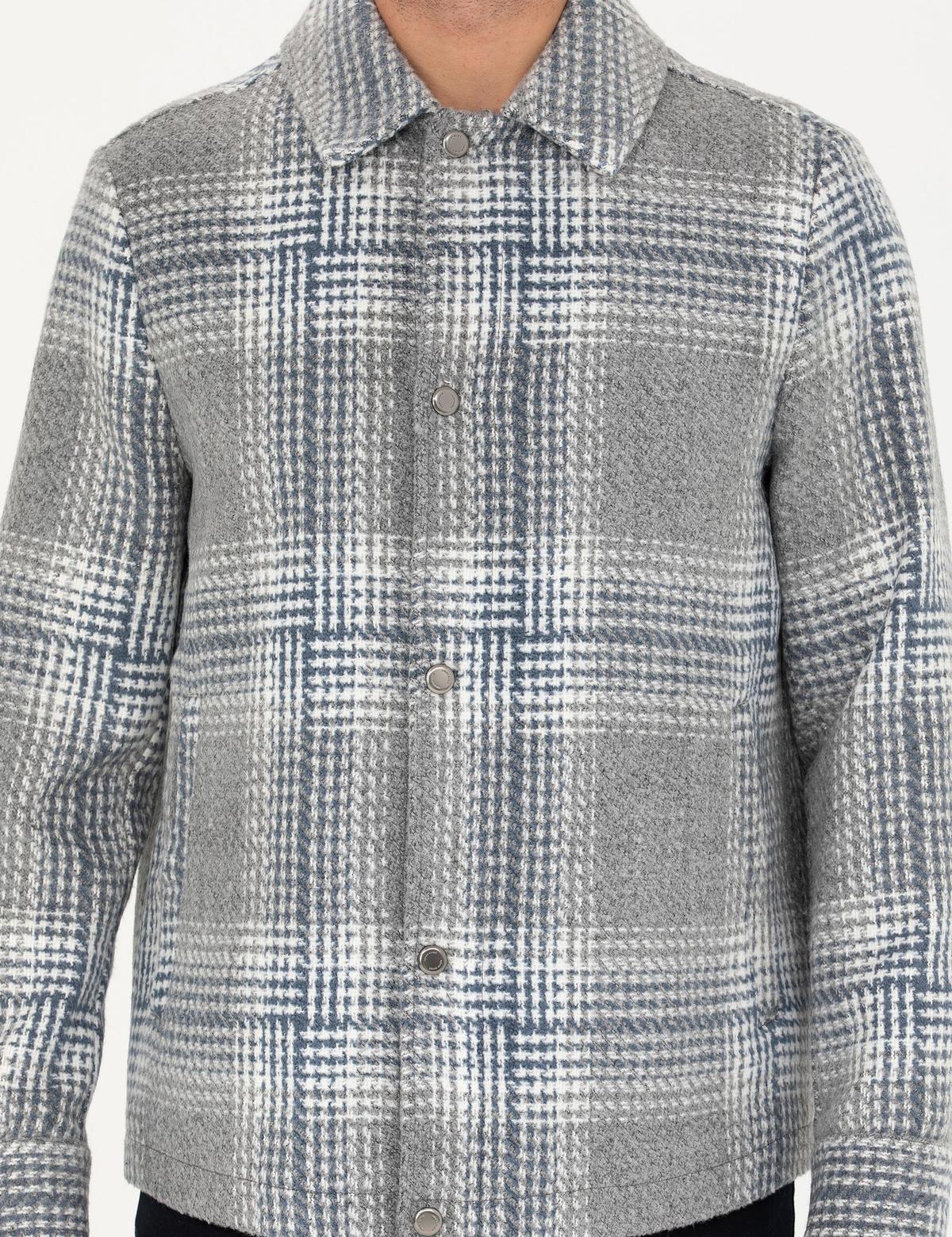 Lacivert Kaşe Mont - 50283843032