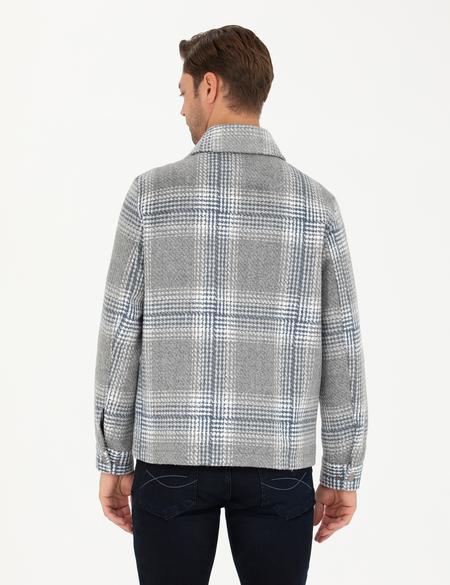 Lacivert Kaşe Mont - 50283843032