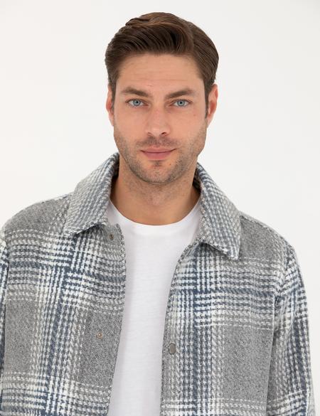 Lacivert Kaşe Mont - 50283843032