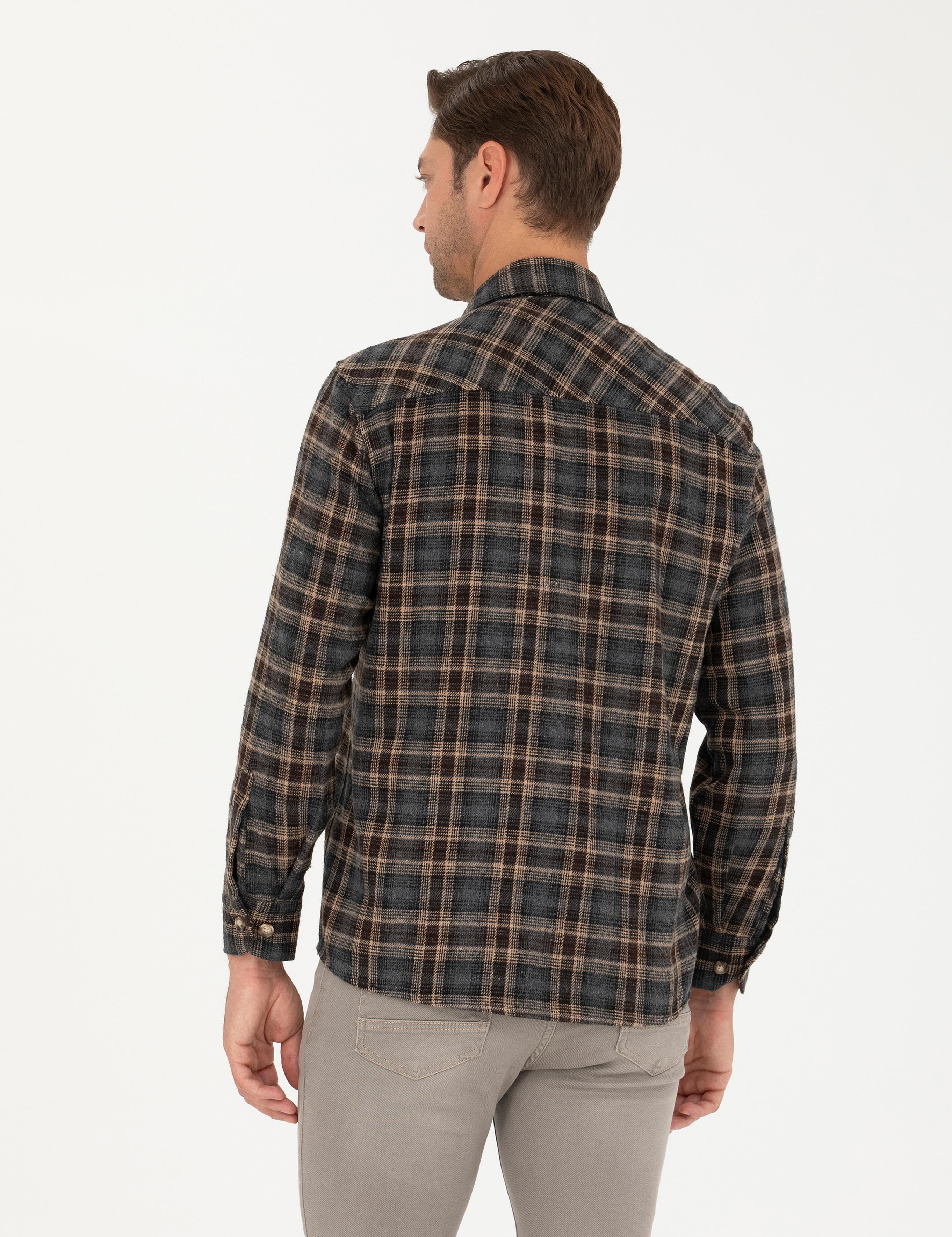 Kahverengi Comfort Fit Gömlek Ceket