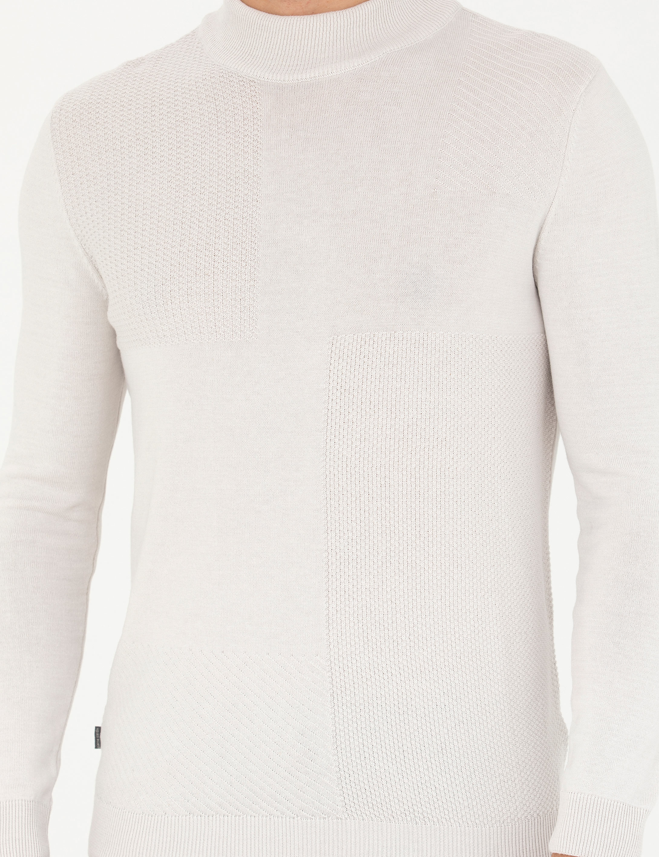 Taş Slim Fit Yarım Balıkçı Yaka Triko Kazak