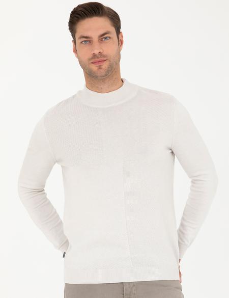 Taş Slim Fit Yarım Balıkçı Yaka Triko Kazak - 50281845003