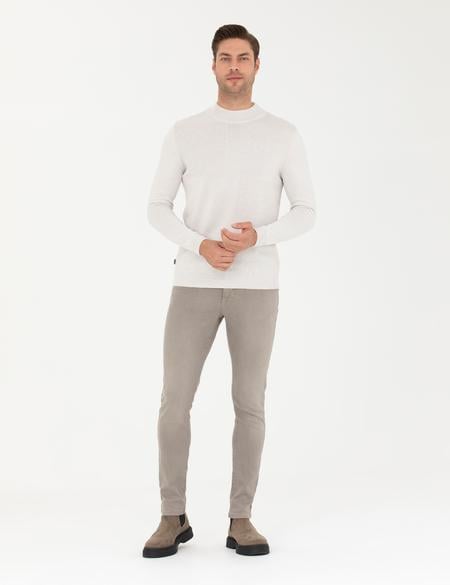 Taş Slim Fit Yarım Balıkçı Yaka Triko Kazak - 50281845003