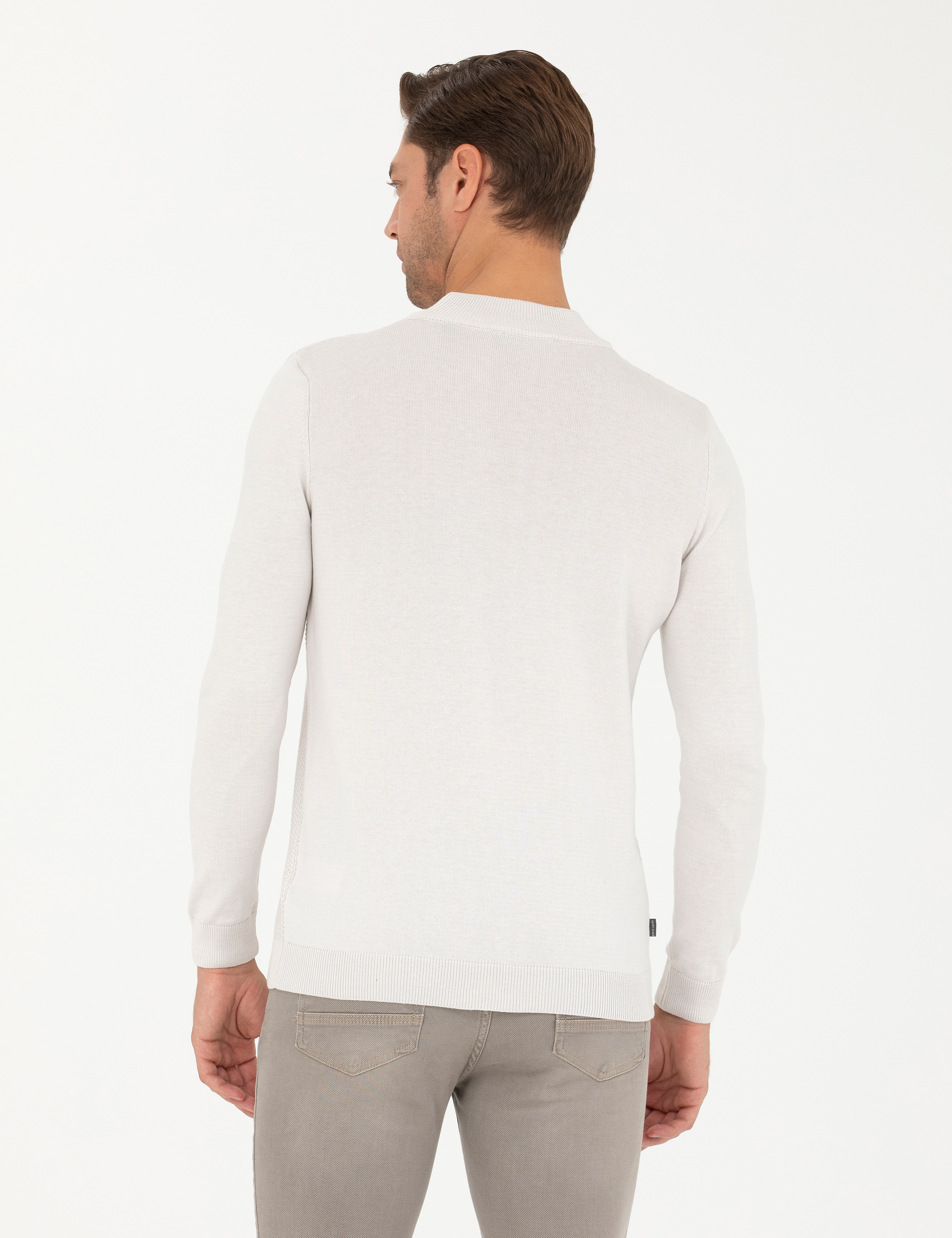Taş Slim Fit Yarım Balıkçı Yaka Triko Kazak - Image 5