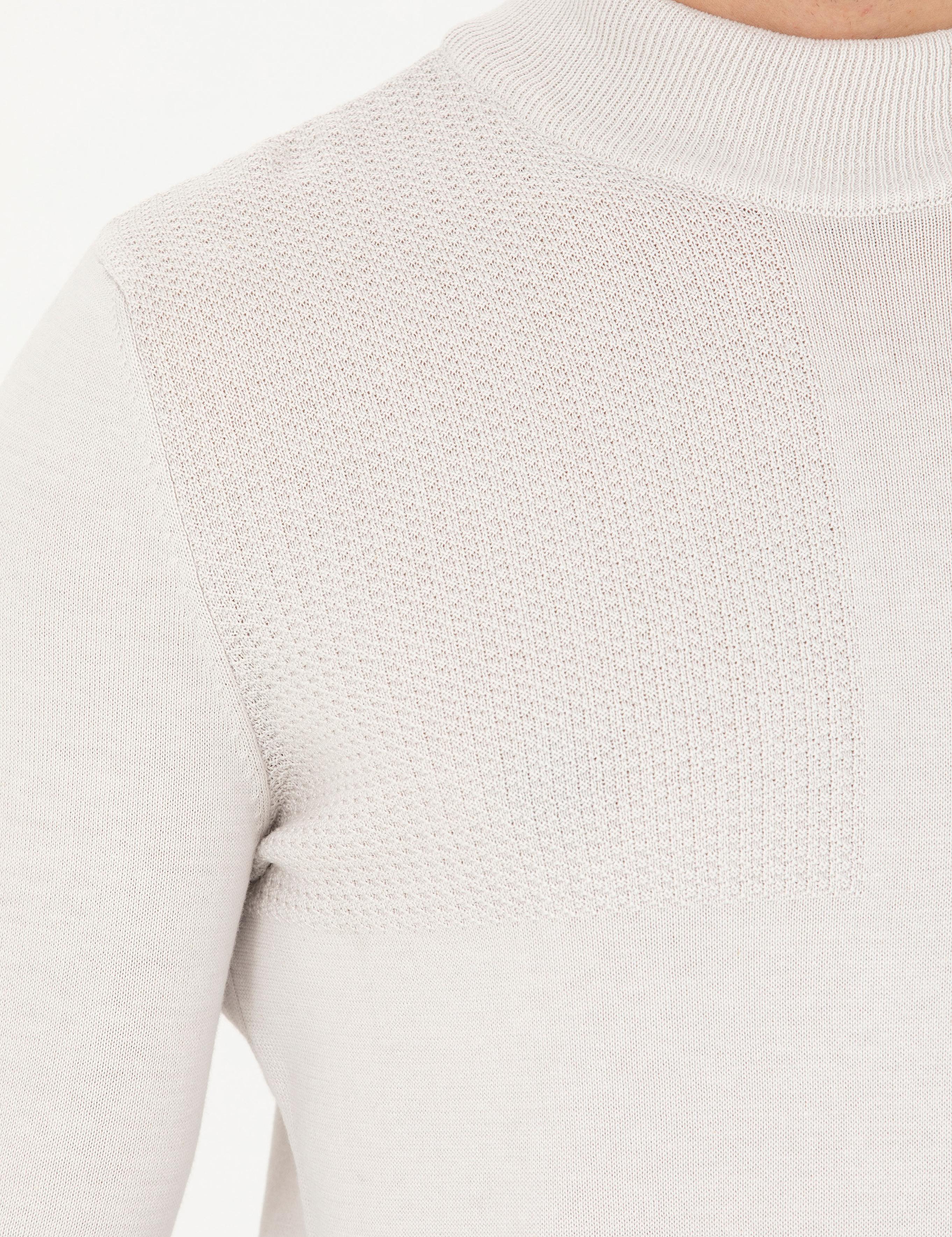 Taş Slim Fit Yarım Balıkçı Yaka Triko Kazak