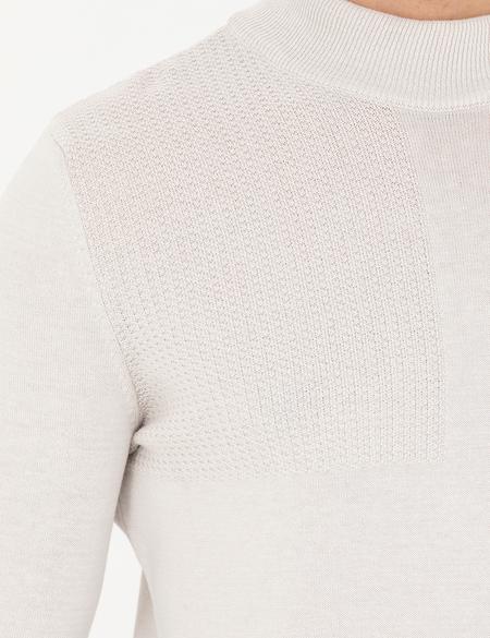 Taş Slim Fit Yarım Balıkçı Yaka Triko Kazak - 50281845003