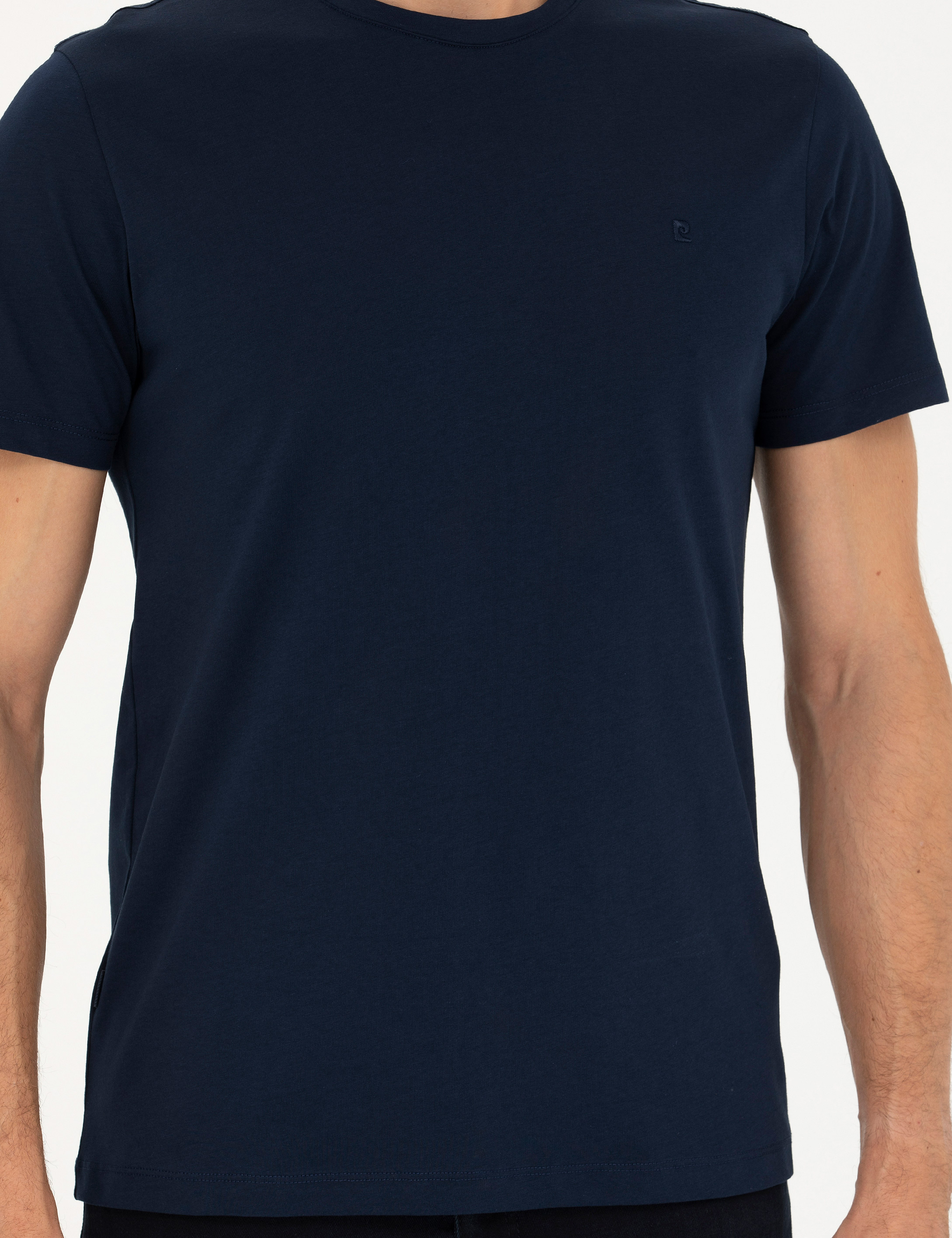 Lacivert Slim Fit Basic Tişört - Image 6