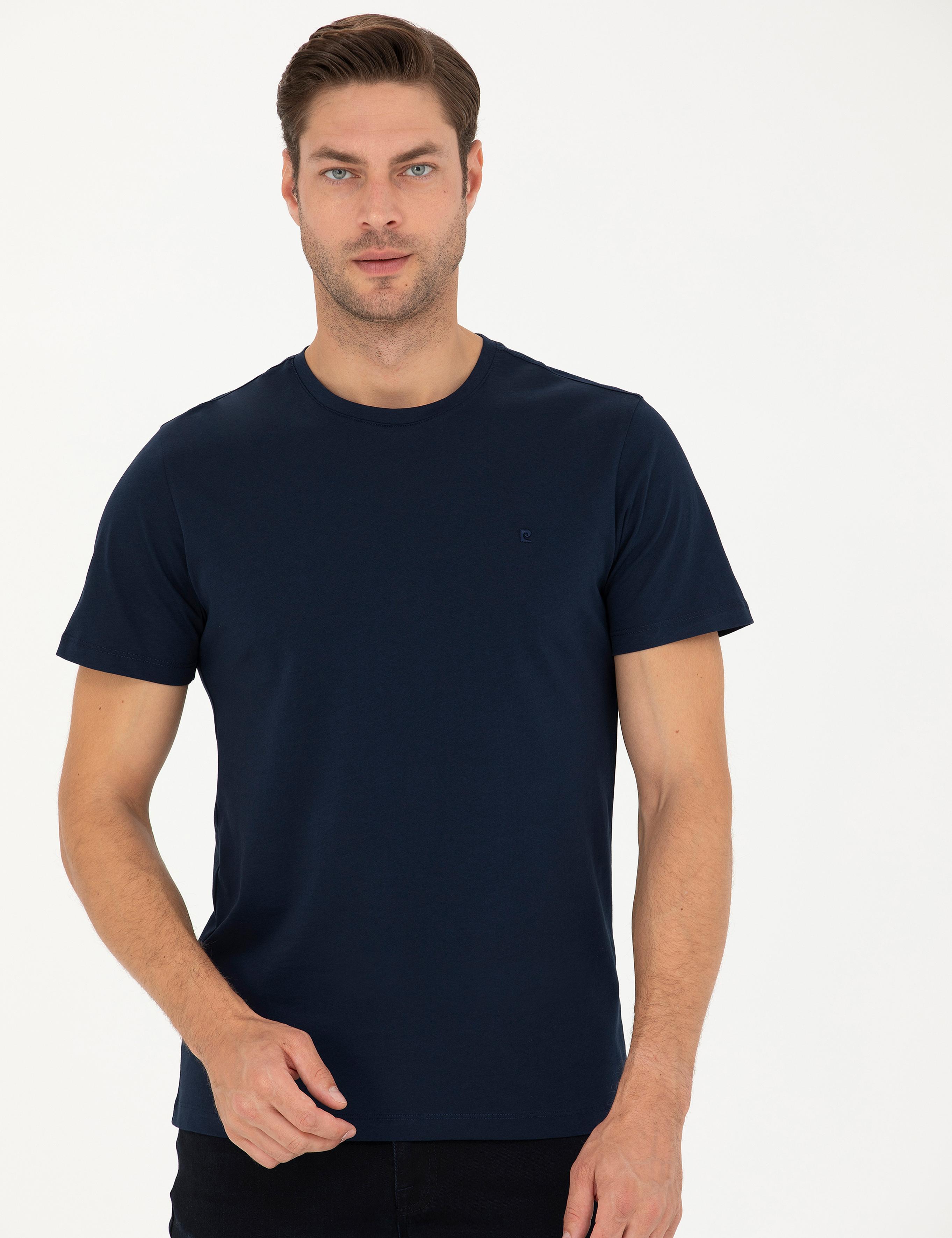 Lacivert Slim Fit Basic Tişört
