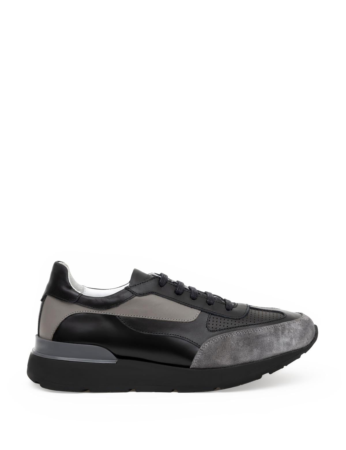 Siyah %100 Deri Casual Ayakkabı