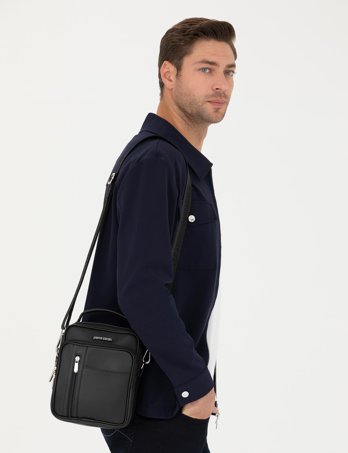 Erkek Siyah Askılı El Çantası