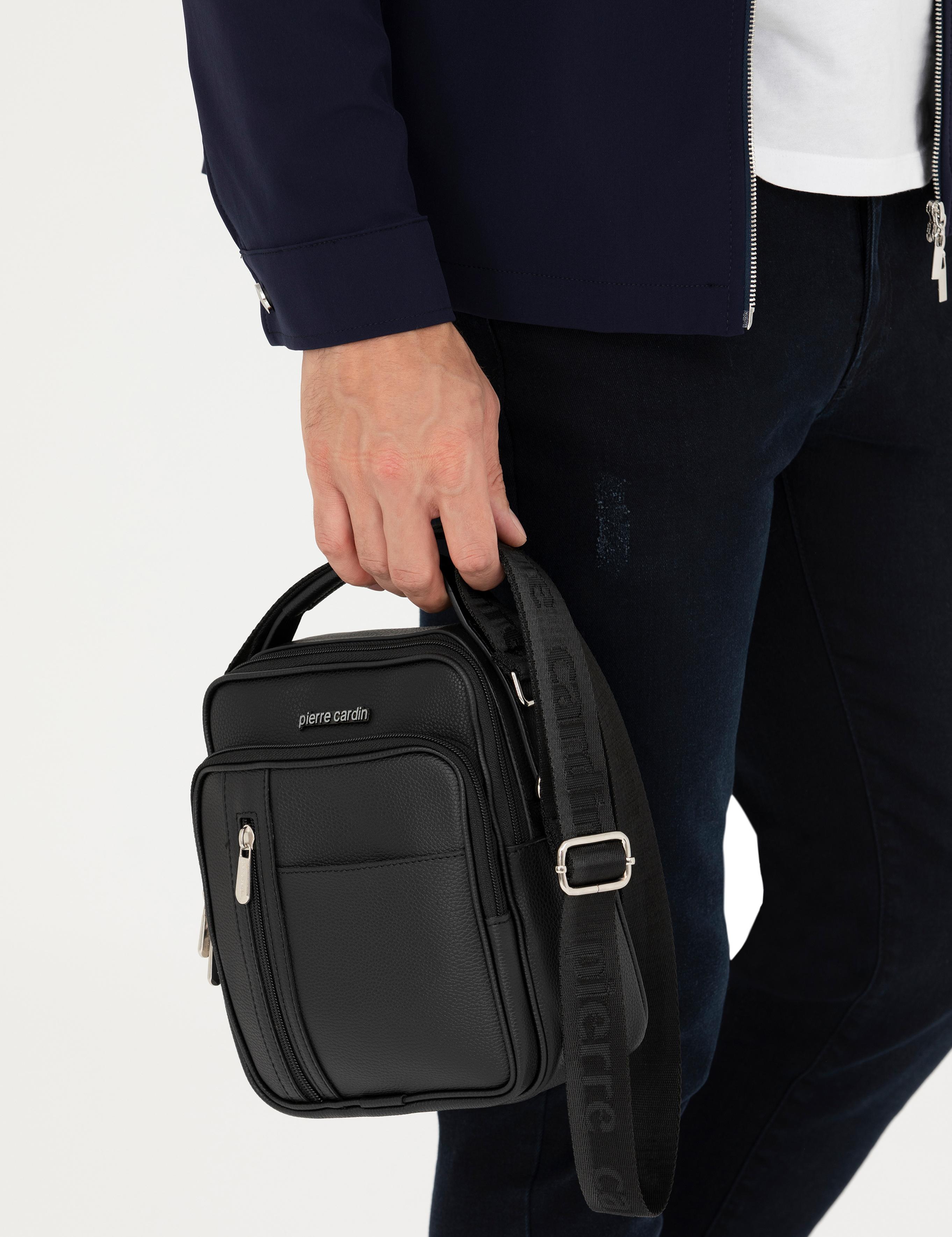 Erkek Siyah Askılı El Çantası