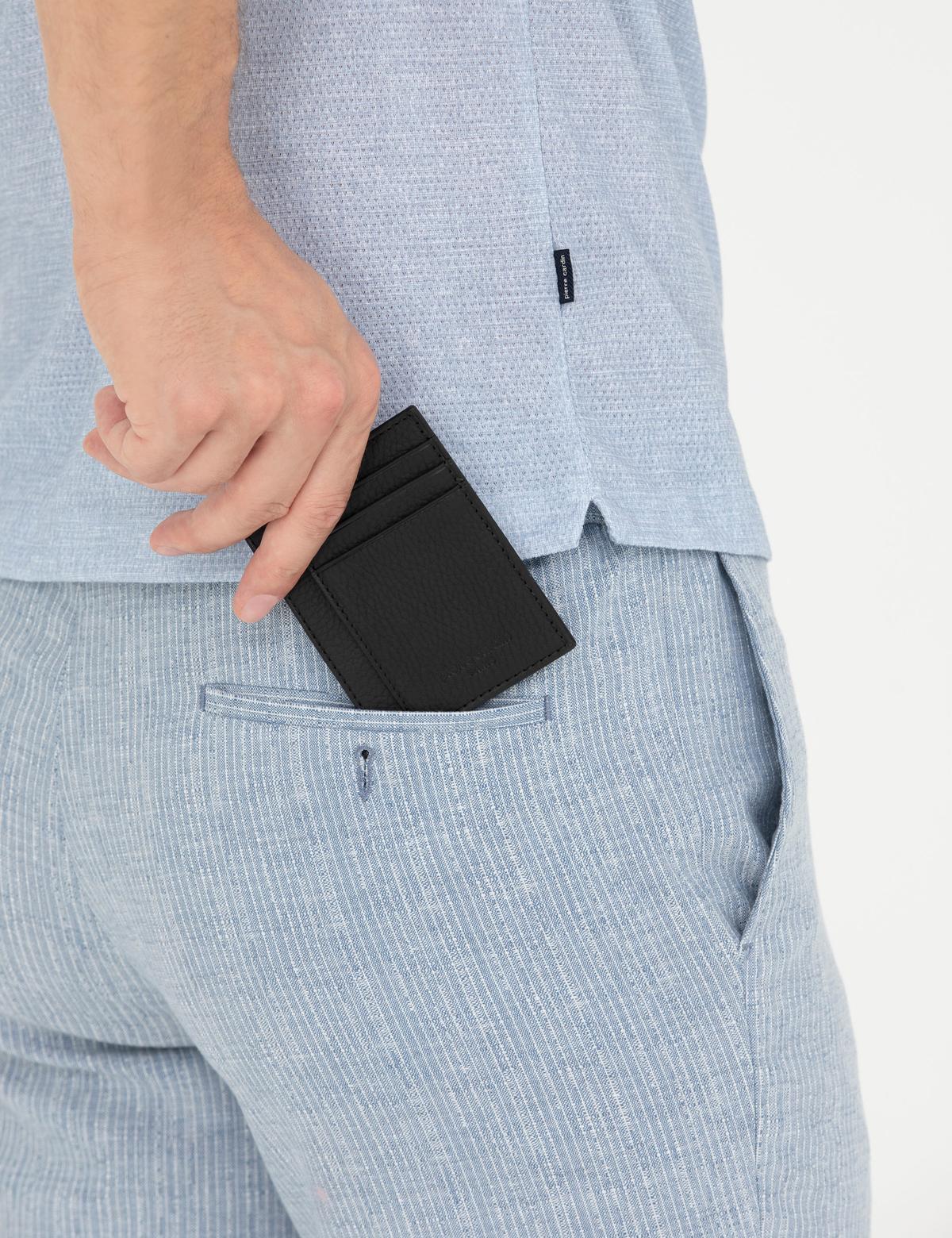 Erkek Siyah Deri Kartlık - 50289269002