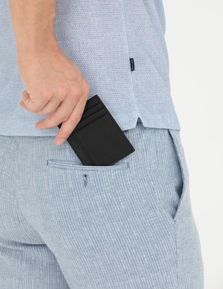 Erkek Siyah Deri Kartlık - 50289269002