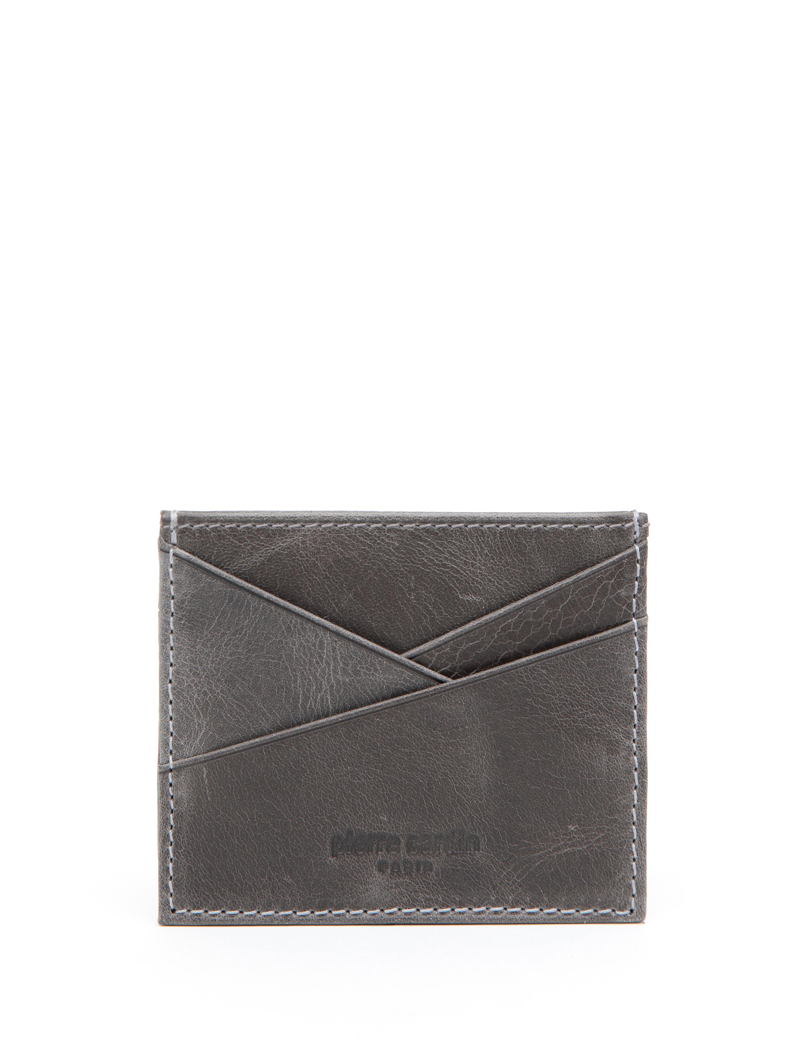 Erkek Gri Deri Kartlık
