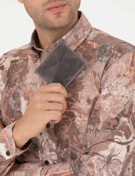 Erkek Gri Deri Kartlık - 50289401001