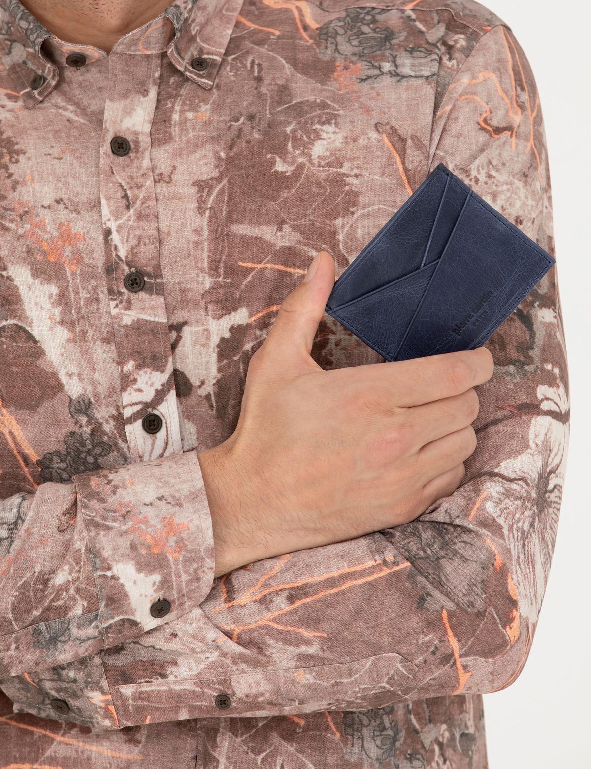 Erkek Lacivert Deri Kartlık - 50289401002