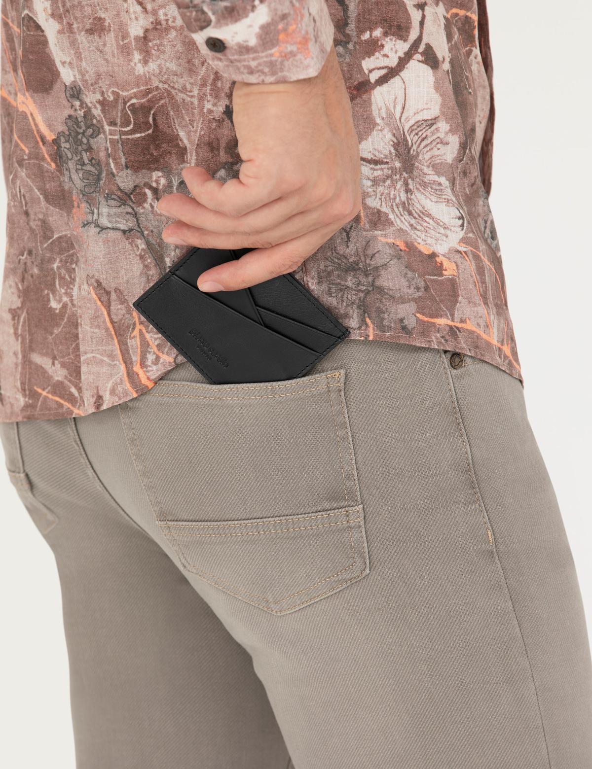 Erkek Siyah Deri Kartlık - 50289401003