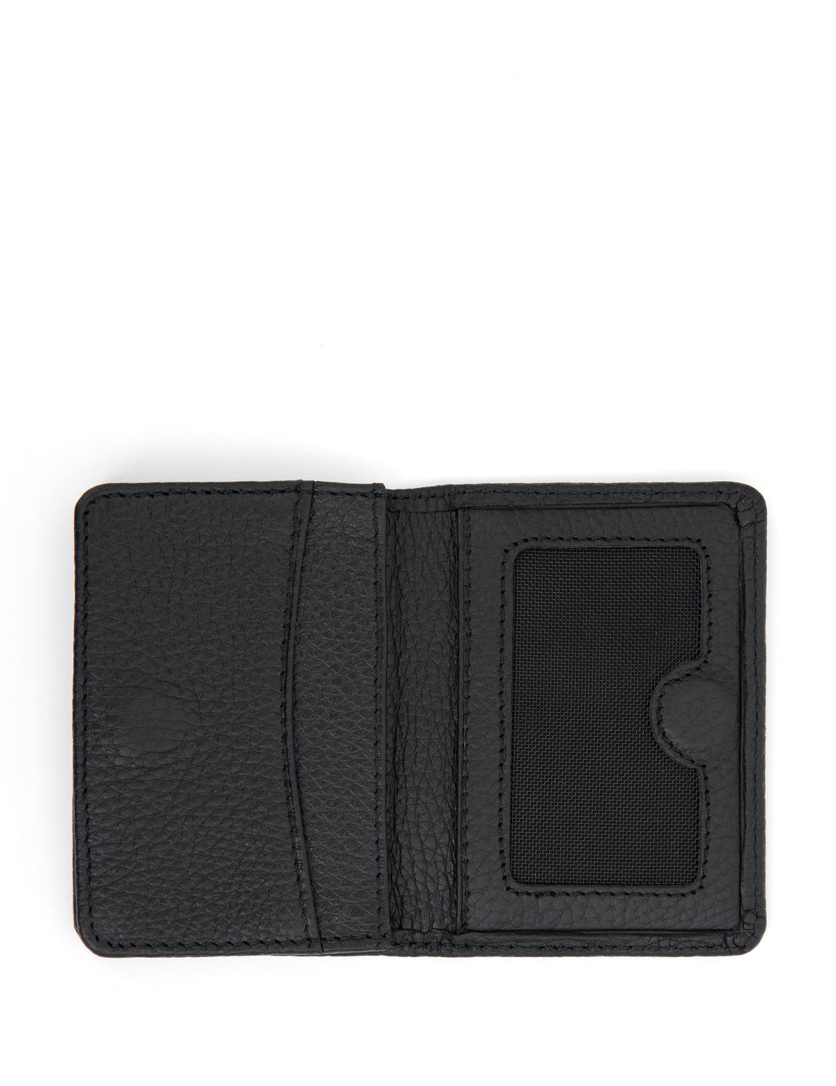 Erkek Siyah Deri Kartlık - 50289402003