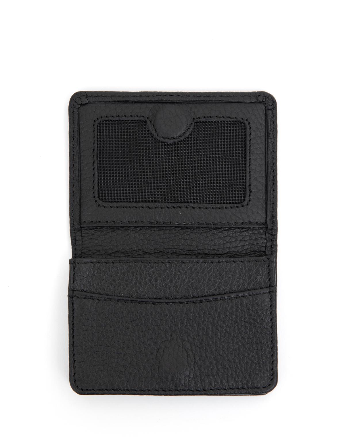 Erkek Siyah Deri Kartlık - 50289402003