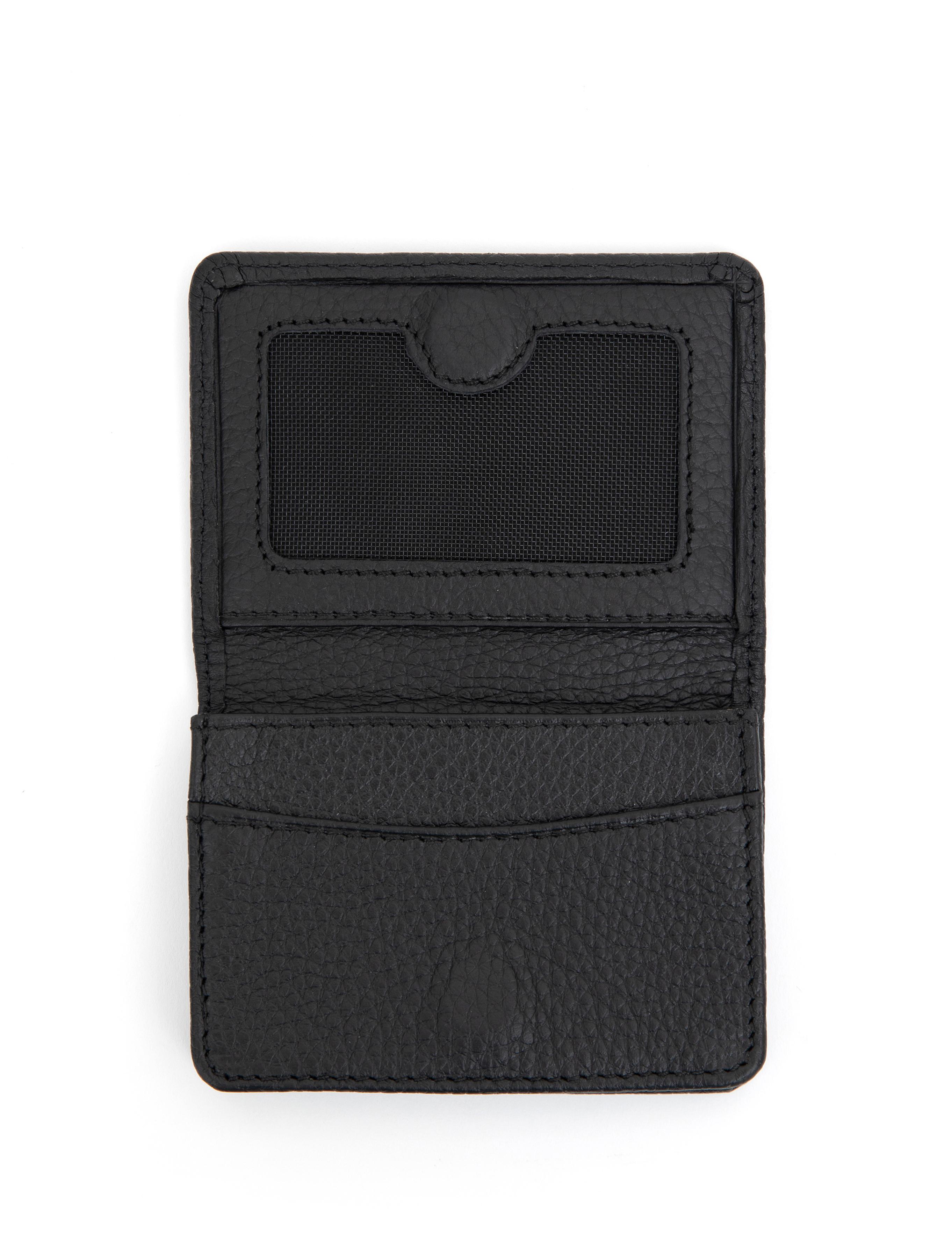 Erkek Siyah Deri Kartlık