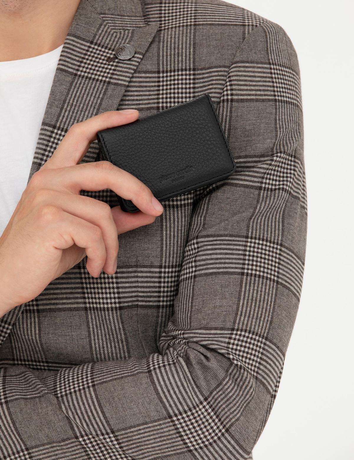 Erkek Siyah Deri Kartlık - 50289402003