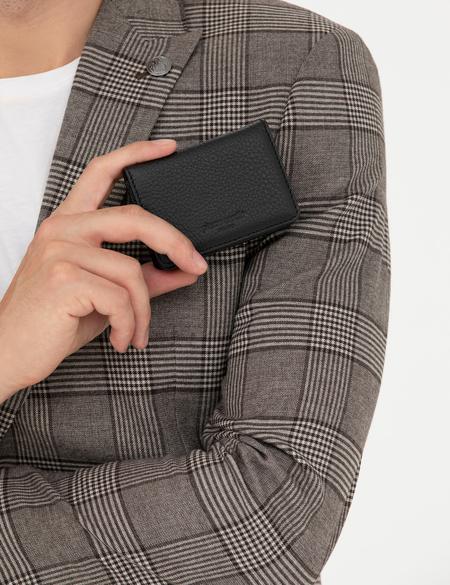 Erkek Siyah Deri Kartlık - 50289402003