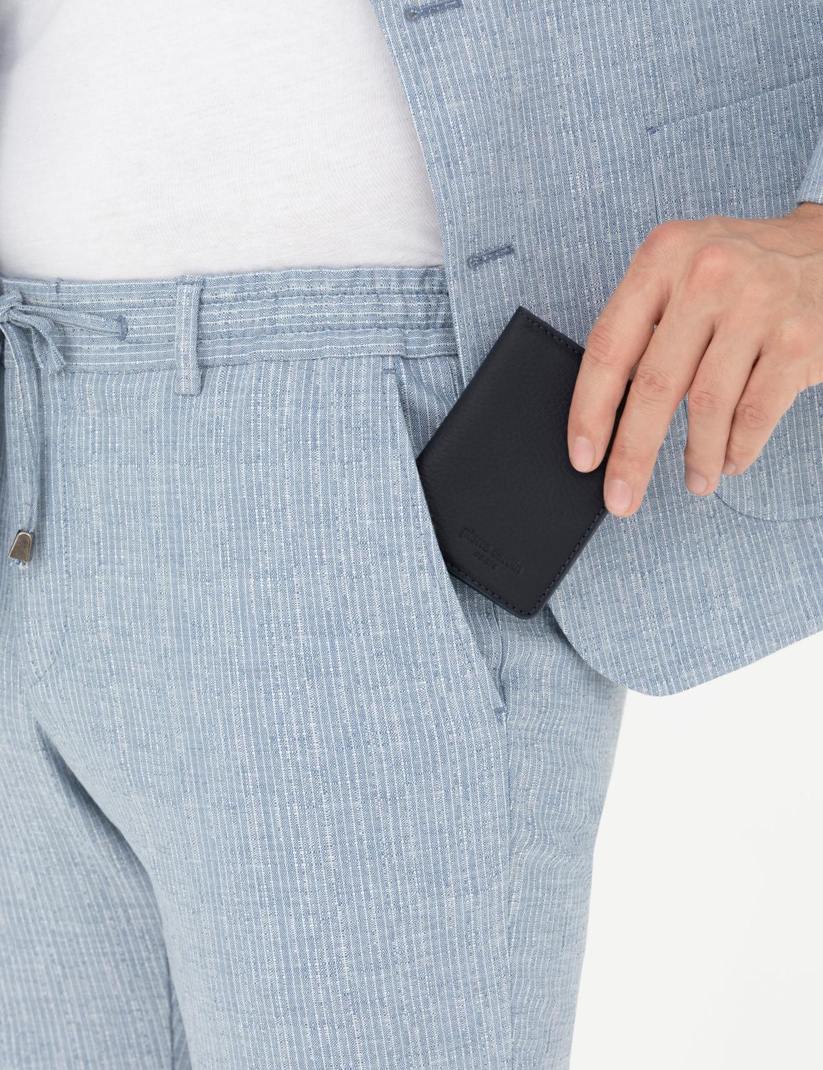 Erkek Lacivert Deri Kartlık - 50289403002