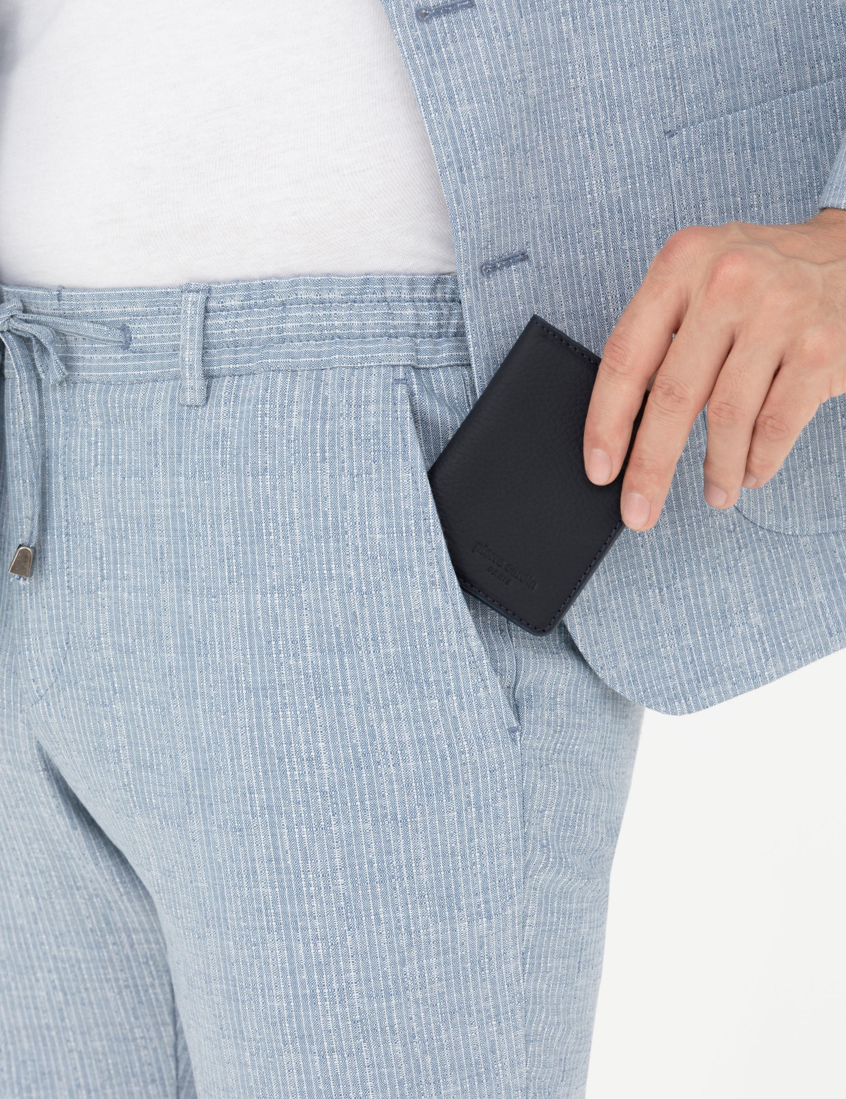 Erkek Lacivert Deri Kartlık