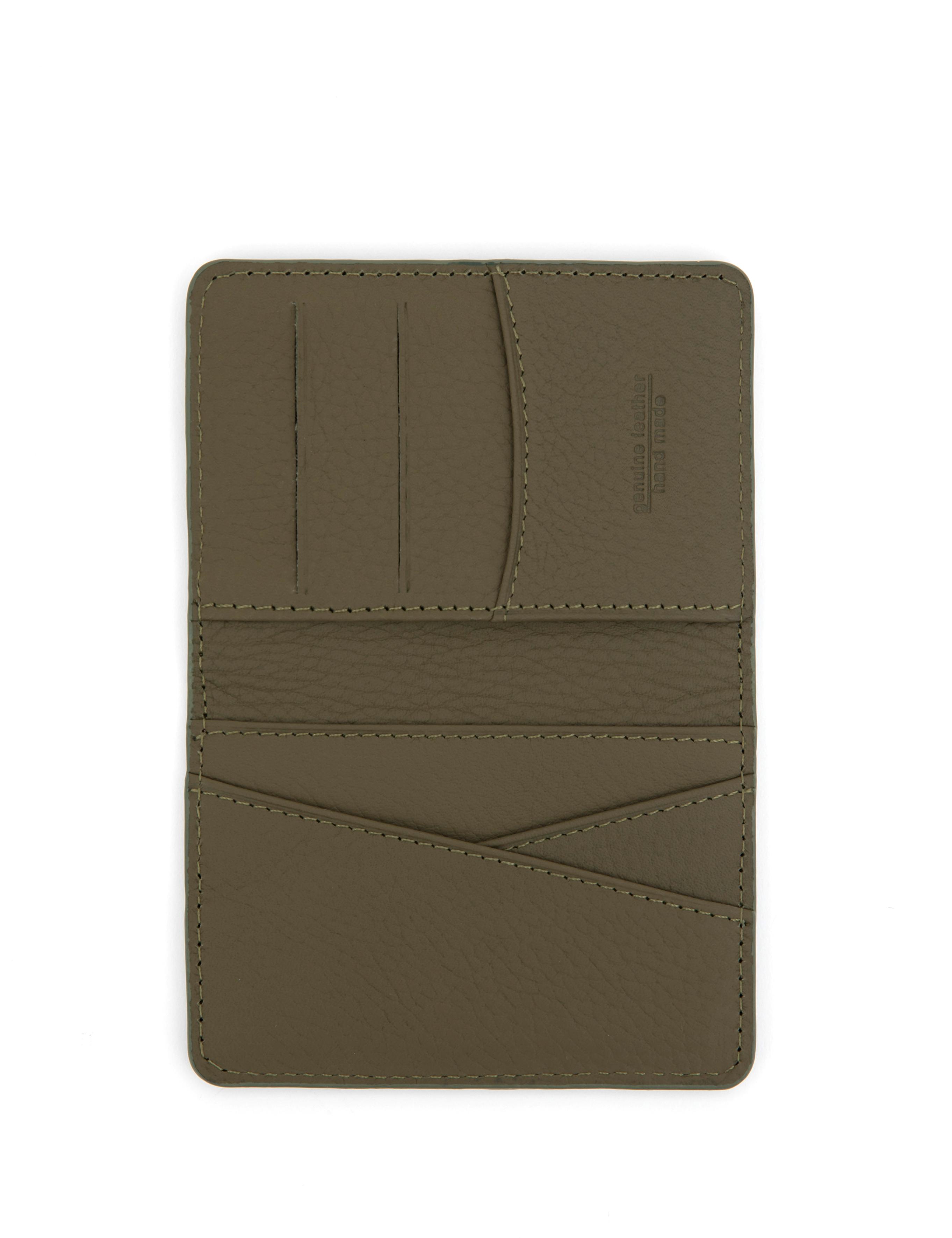 Erkek Yeşil Deri Kartlık
