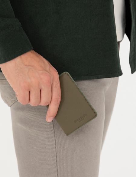 Erkek Yeşil Deri Kartlık - 50289403004