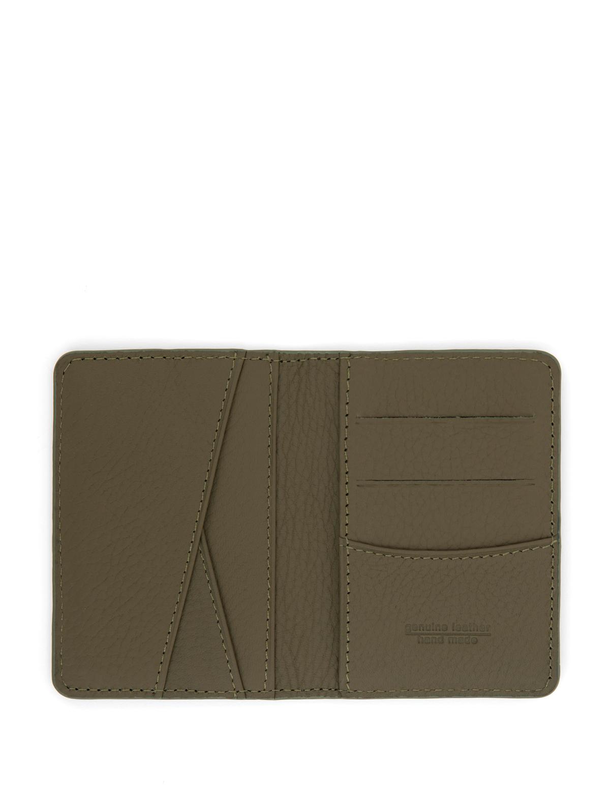 Erkek Yeşil Deri Kartlık - 50289403004