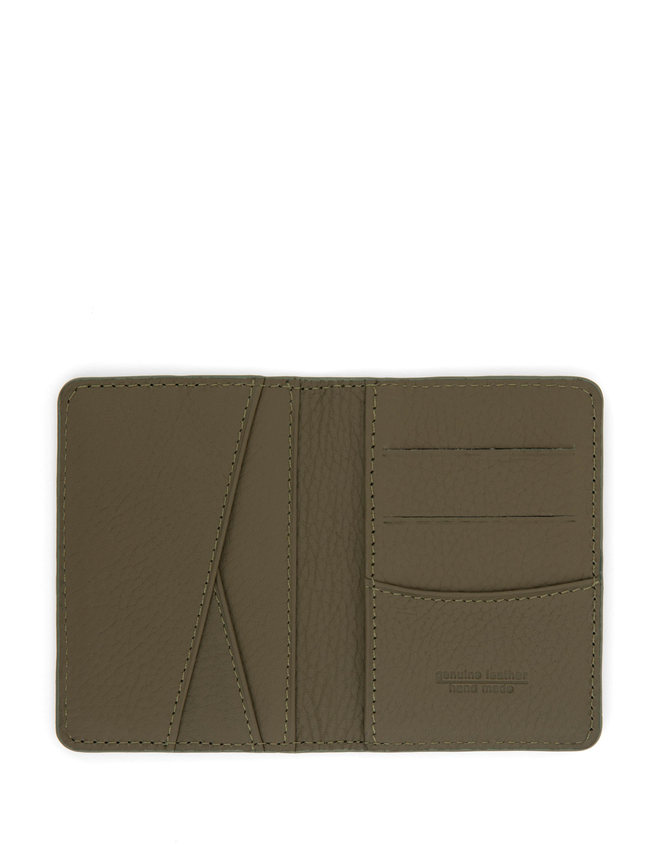 Erkek Yeşil Deri Kartlık