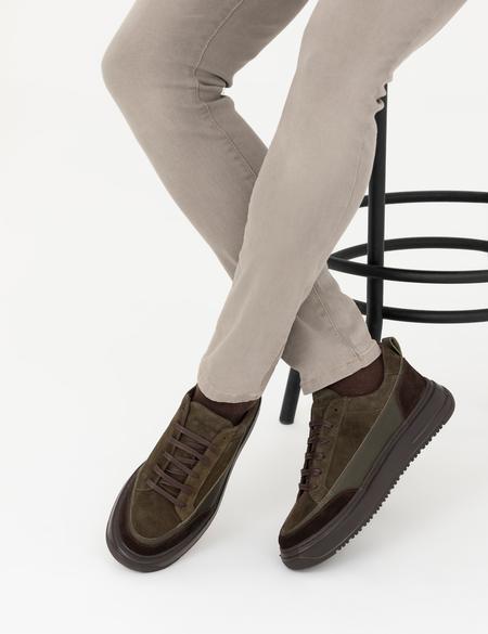 Haki %100 Deri Casual Ayakkabı - 50278640027