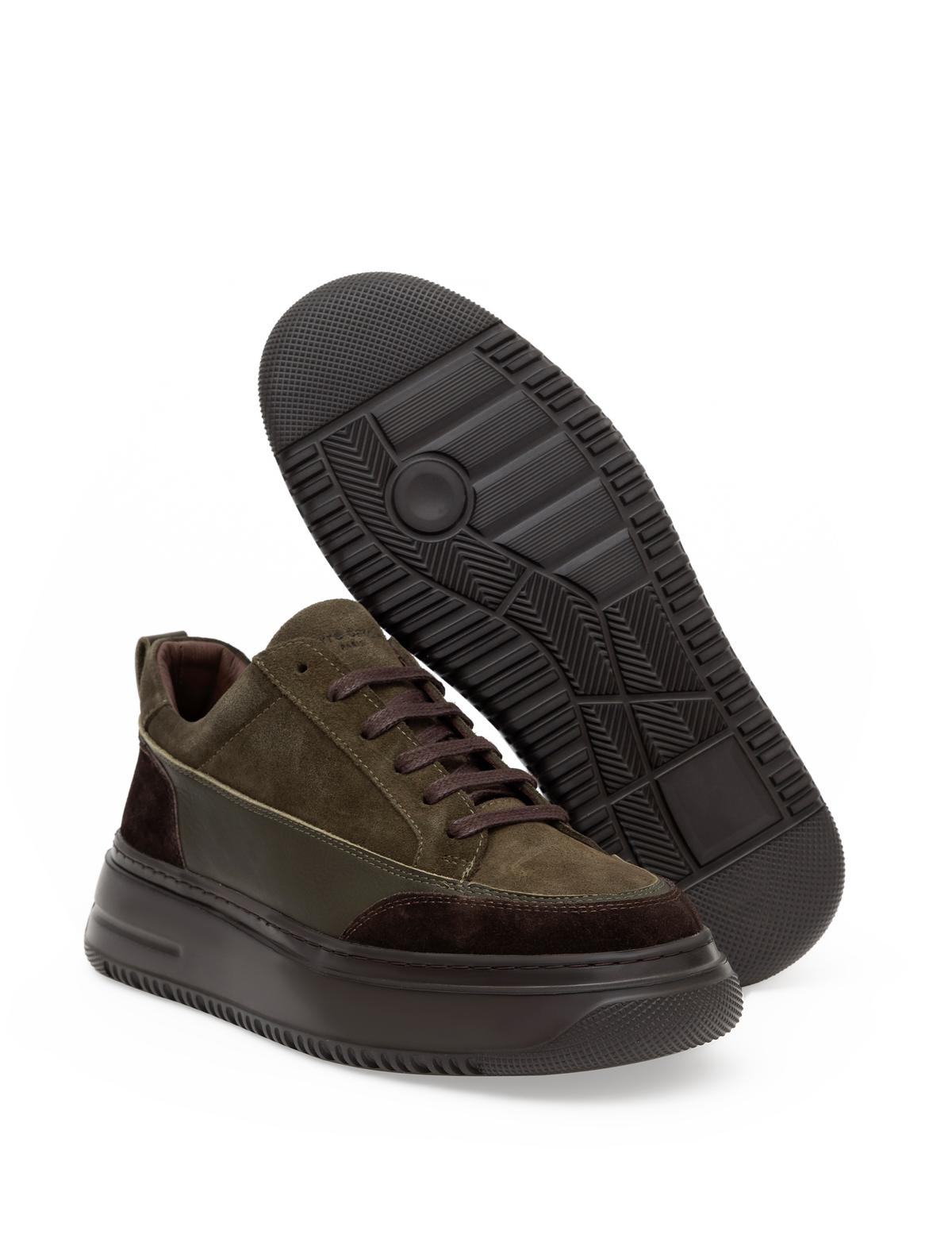 Haki %100 Deri Casual Ayakkabı - 50278640027