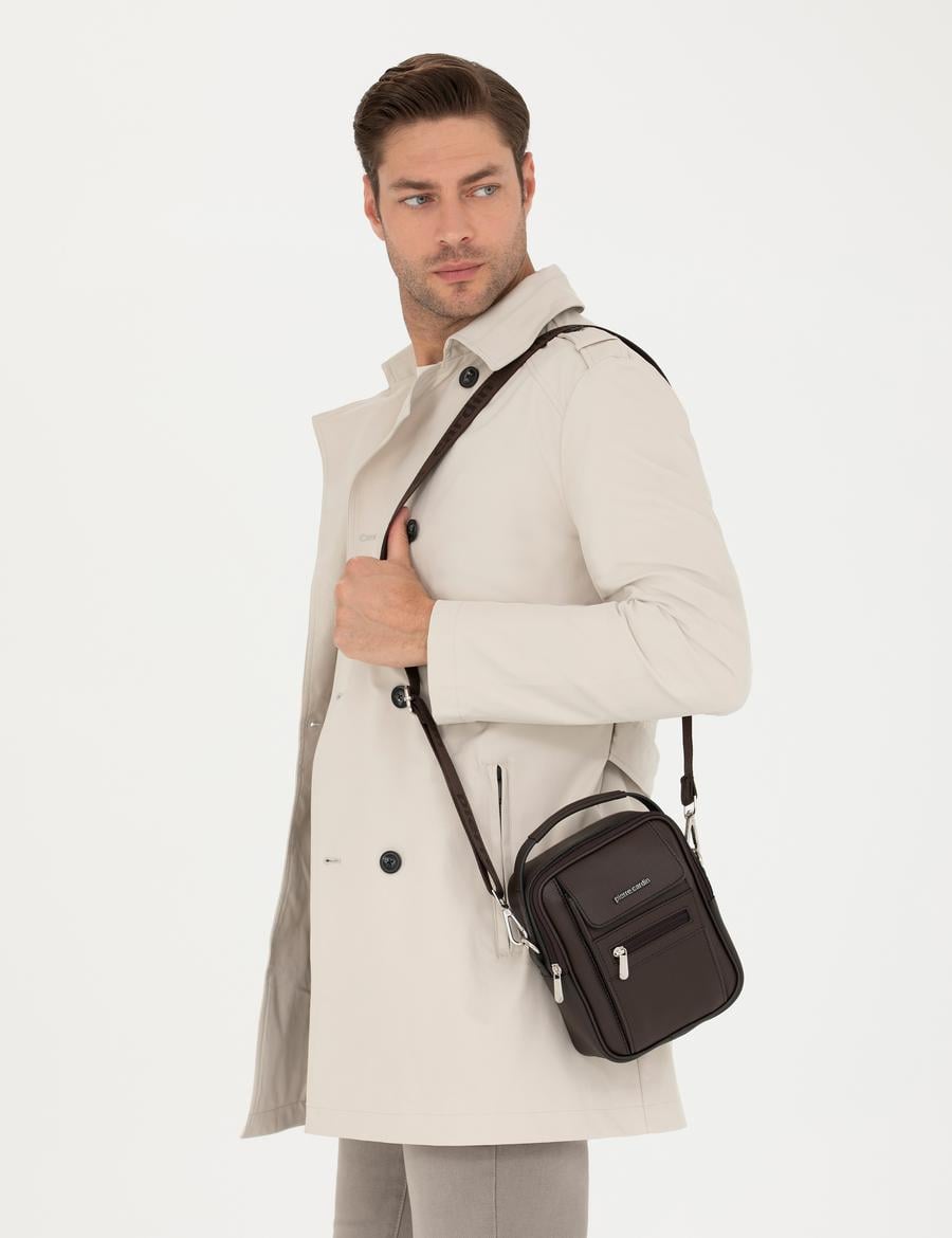 Erkek Kahverengi Askılı El Çantası